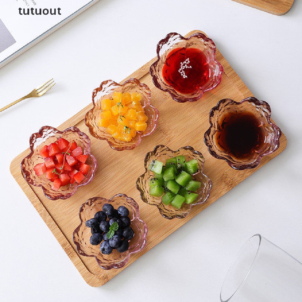 Đĩa Thủy Tinh Đựng Nước Chấm Hình Hoa Anh Đào Phong Cách Bắc Âu