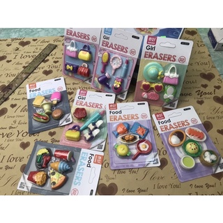 Tẩy hình đồ ăn, đồ trang điểm Qihao 14x9cm/ Gôm Tẩy bút chì