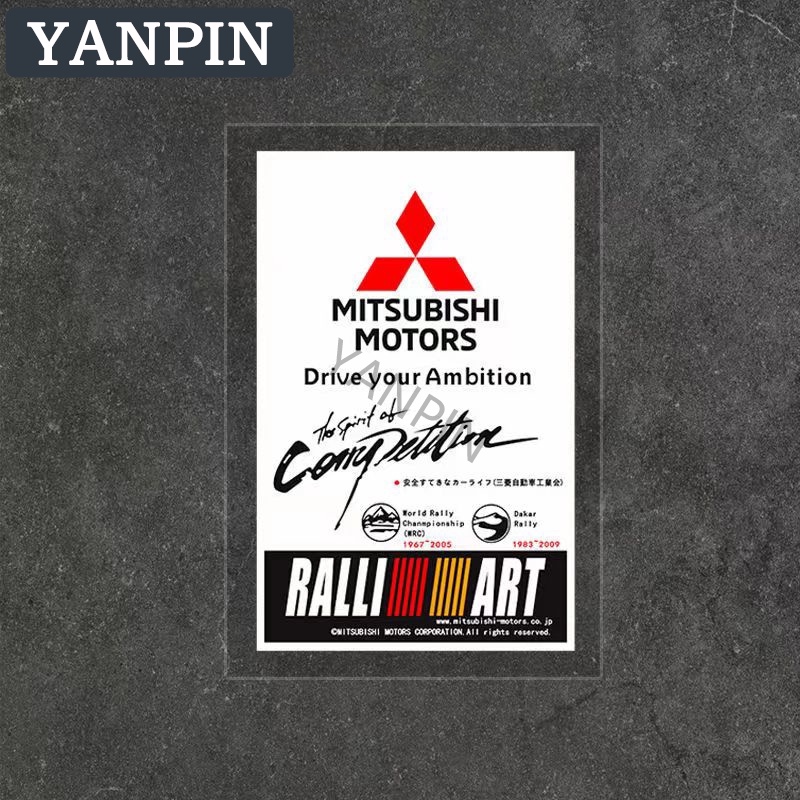 Mitsubishi Sticker Tĩnh Điện Dán Trang Trí Kính Chắn Gió Xe Hơi Outlander Adventure Jolie Triton Grandis KUDA Mirage Eterna Maven Xpander L200 Pajero Colt GR Evolution Lancer Attrage Canter