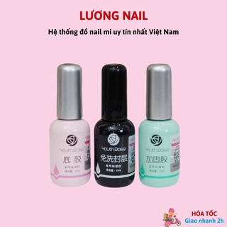 Base top hoa hồng cứng móng top bóng sơn liên kết phụ kiện nail giá rẻ 15ml