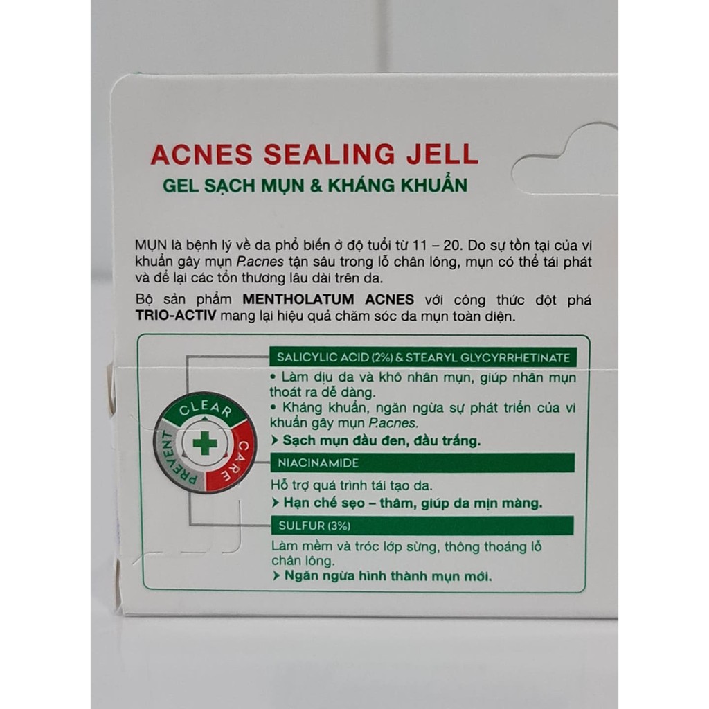 Gel Dưỡng Kháng Khuẩn Ngăn Ngừa Và Giảm Mụn ACNES Sealing Jell 18g