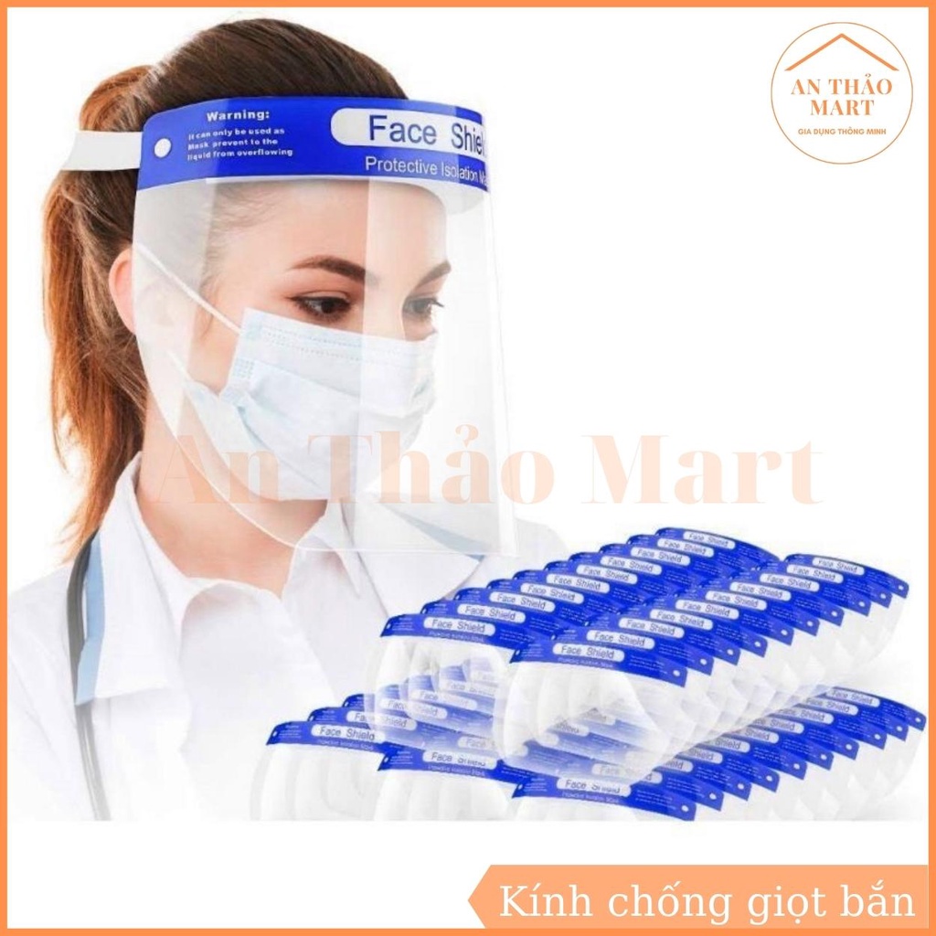 Kính Chống Giọt Bắn, Mặt Nạ Chắn Giọt Bắn Face Shield, Mặt Nạ Bảo Hộ Chống Bụi Chống Vi Khuẩn