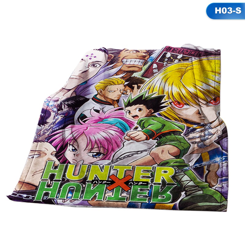 MICROFIBER Chăn Bông Mềm Có Mũ Trùm Đầu Giữ Ấm Thoải Mái In Họa Tiết Hunter X Hunter