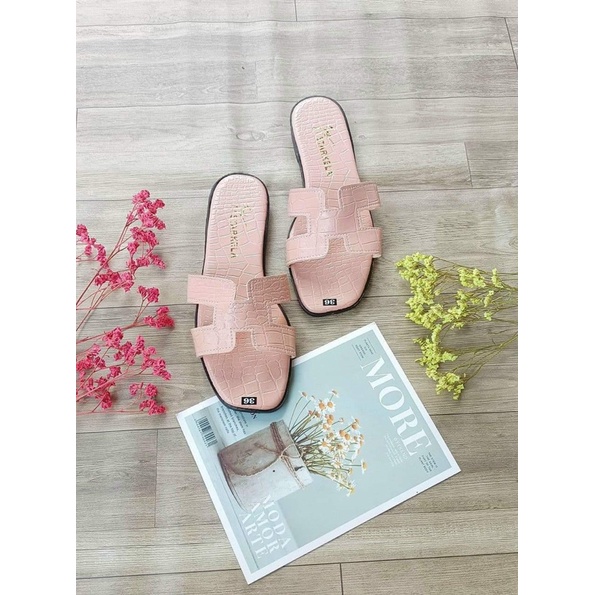 Dép lê nữ xỏ ngón quai mảnh dép kẹp nữ chữ h thời trang.Ms: Dép Da Rắn