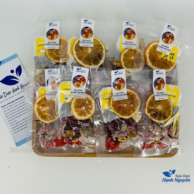 Trà Lipton Xí Muội Cam Thảo (5-10 Set) - Tặng Hạt Chia (Gói được hút chân không)