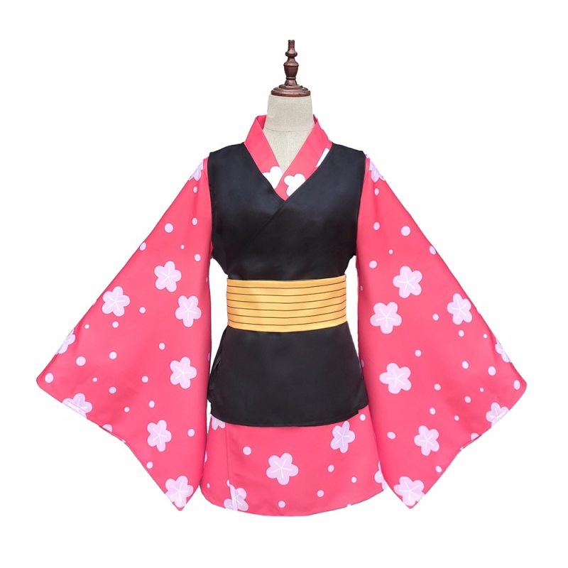 COSER KING Anime Demon Slayer Kimetsu no Yaiba Makomo kanao shinobu kochou nezuko Cosplay Costume Women Mens Kimono Hair
