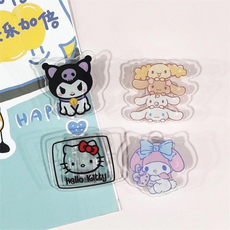 Kẹp Giấy Ghi Chú Bằng Acrylic Họa Tiết Hoạt Hình Dễ Thương