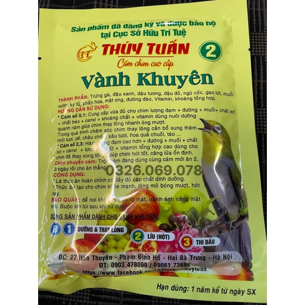 Cám Thuý Tuấn Vành Khuyên số 2 cao cấp gói 100g