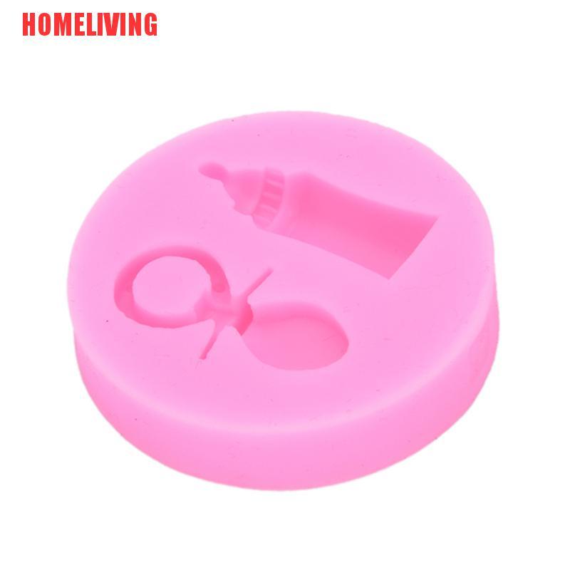 1 Khuôn Silicone Làm Bánh Kẹo Hình Bình Sữa Em Bé Trang Trí