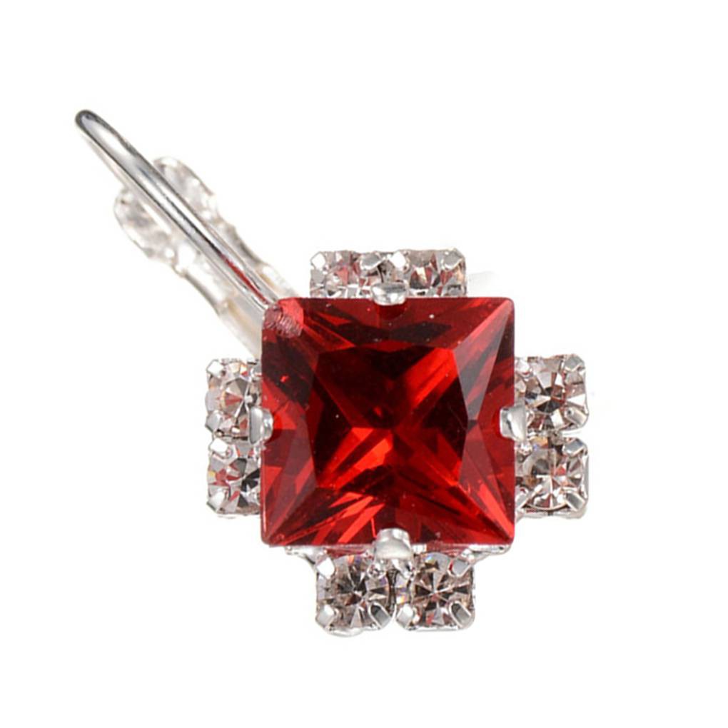 1 Đôi Khuyên Tai Hình Thoi Đính Đá Pha Lê