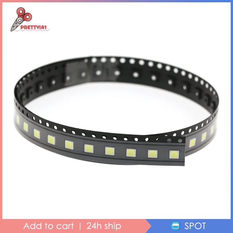 [Prettyia1] Set 100 Đèn LED Diode 3535 SMD Màu Trắng Lạnh 3V