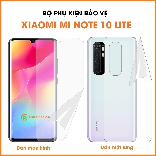 Dán màn hình Xiaomi Mi Note 10 Lite và Dán lưng Mi Note 10 Lite PPF cao cấp dẻo trong suốt - combo2
