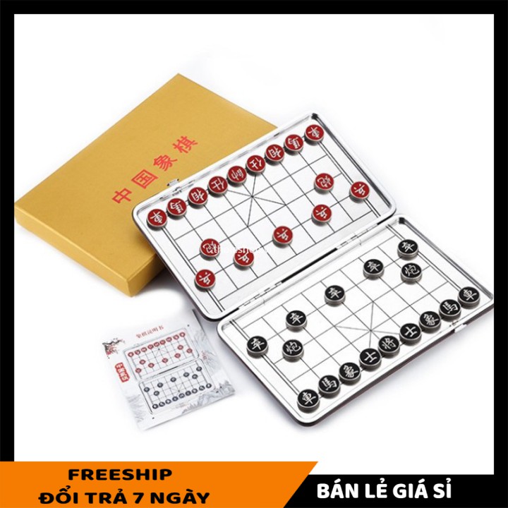 Bàn cờ tướng 🎉SALE ️🎉 Bàn tướng nam châm 2 mặt, các quân cờ với mặt chữ được khắc tinh xảo, rõ nét, độ bám chắc 5373