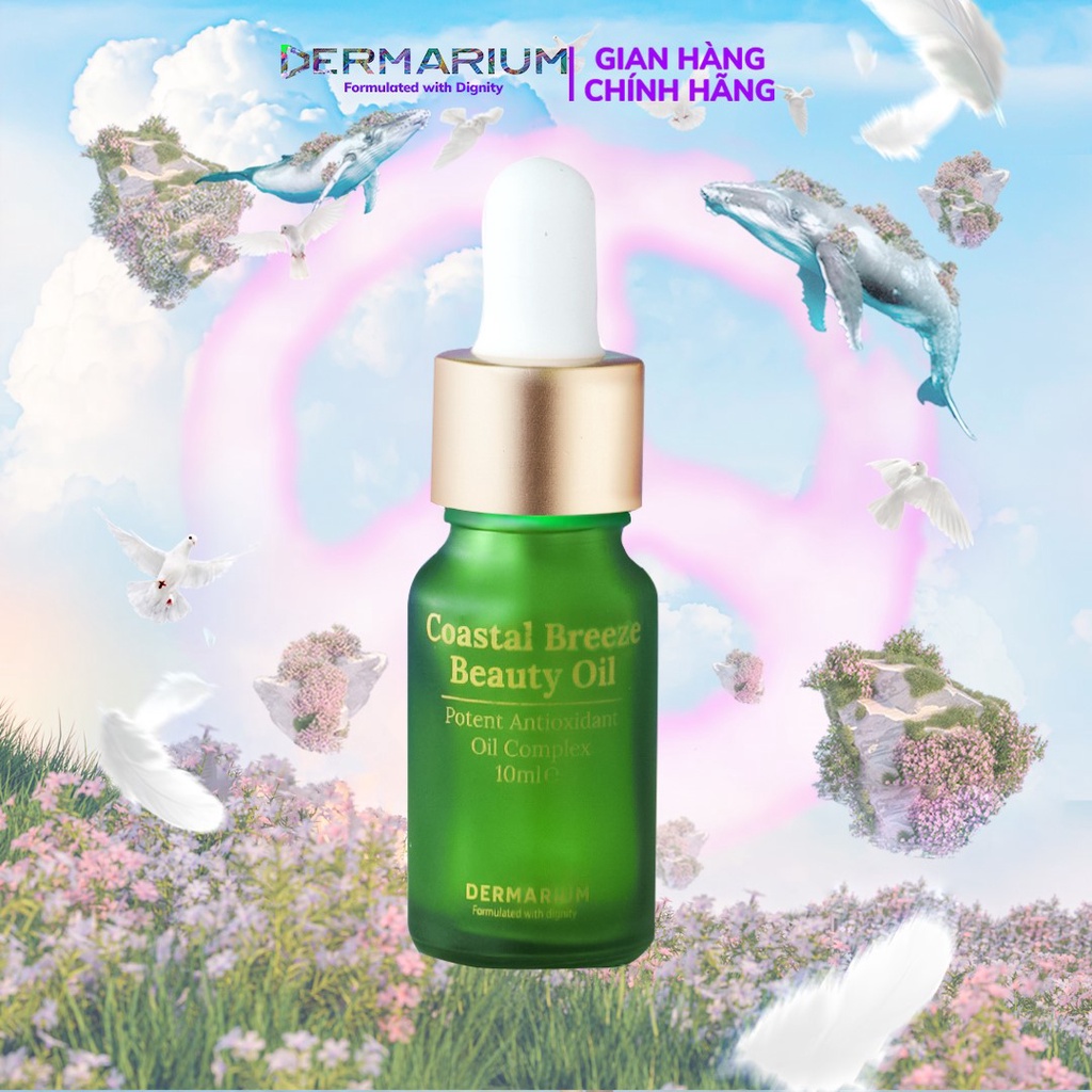 Dầu Dưỡng Da Gió Nồm Dermarium Chống Oxy Hoá Dành Cho Da Khô, Da Già, Nhạy Cảm Coastal Breeze Beauty Oil 10ml