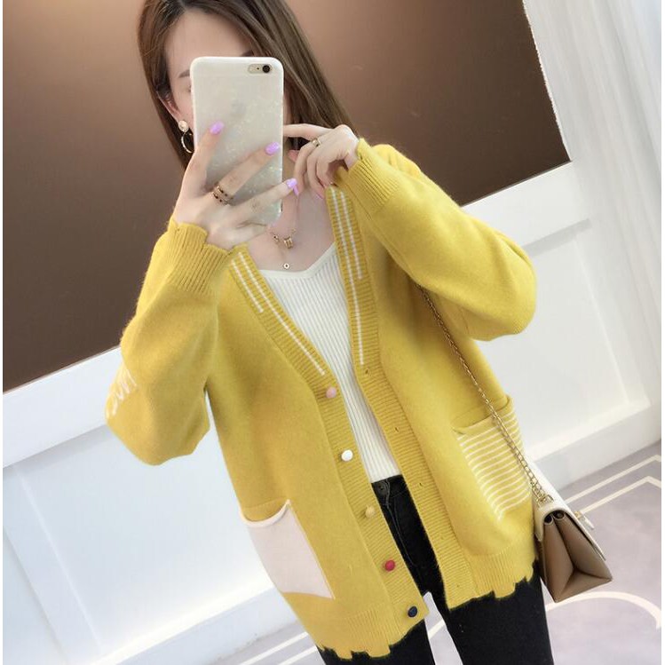 Áo Khoác Cardigan Dệt Kim Mỏng Cổ Chữ V Thời Trang Thu Đông Cho Nữ | BigBuy360 - bigbuy360.vn