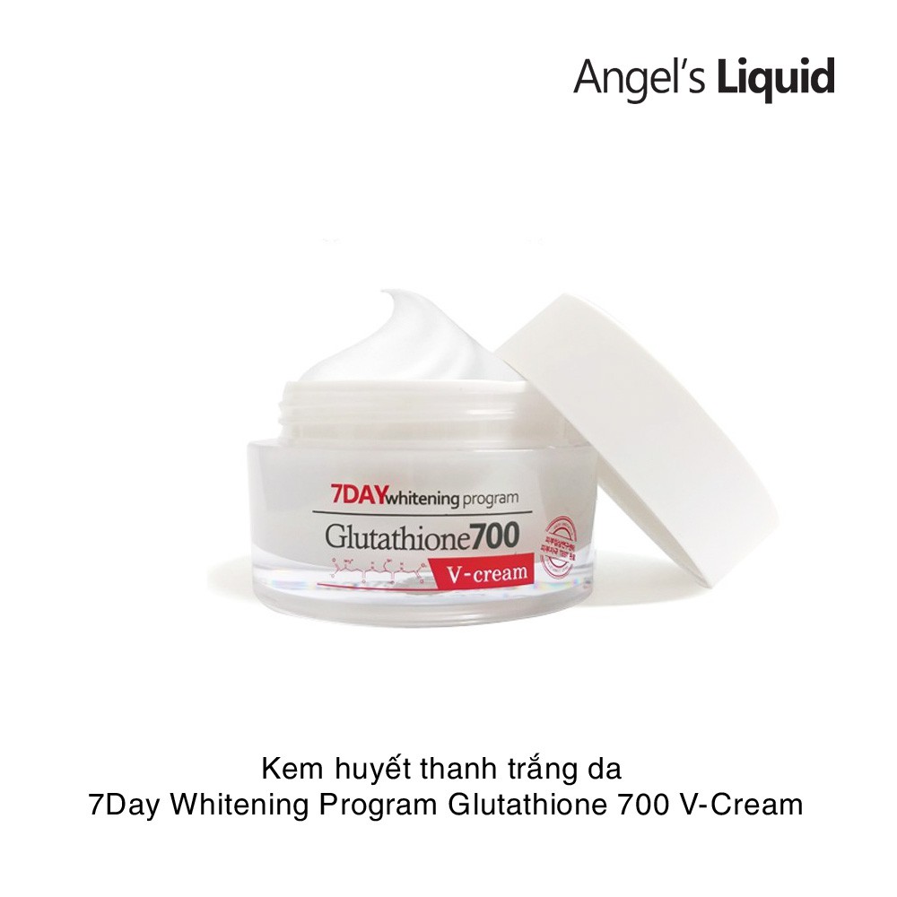 Kem Dưỡng Da Angel's Liquid 7Day Whitening Program Glutathione 700 V-Cream Giúp Da Trắng Sáng