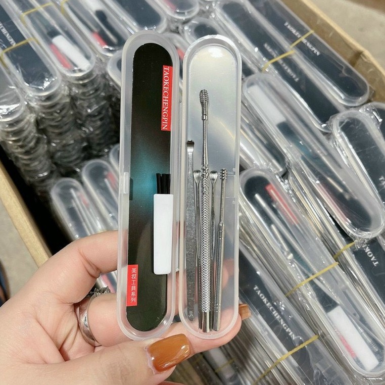 Bộ dụng cụ lấy ráy tai, ngoáy tai inox 6 món tiện lợi cho gia đình-giadungsieure
