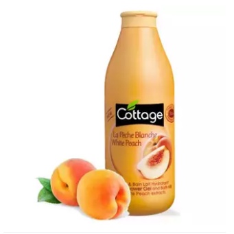 Sữa tắm dưỡng trắng da COTTAGE Pháp 750ml hương Vani/ trà xanh/hoa violette/caramel/đào/dâu/cam/lựu đỏ