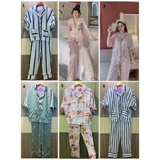 [MUA 2 GIẢM 30%] Đồ Bộ Lụa Mới - Latin - Tay Cánh Dơi Quần Dài (P.3)