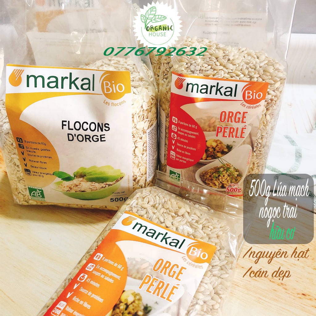 [Mã 253FMCGSALE giảm 8% đơn 500K] Hạt lúa mạch ngọc trai (Ý dĩ )hữu cơ Markal/Sottolestelle 500g - Pearl Barley