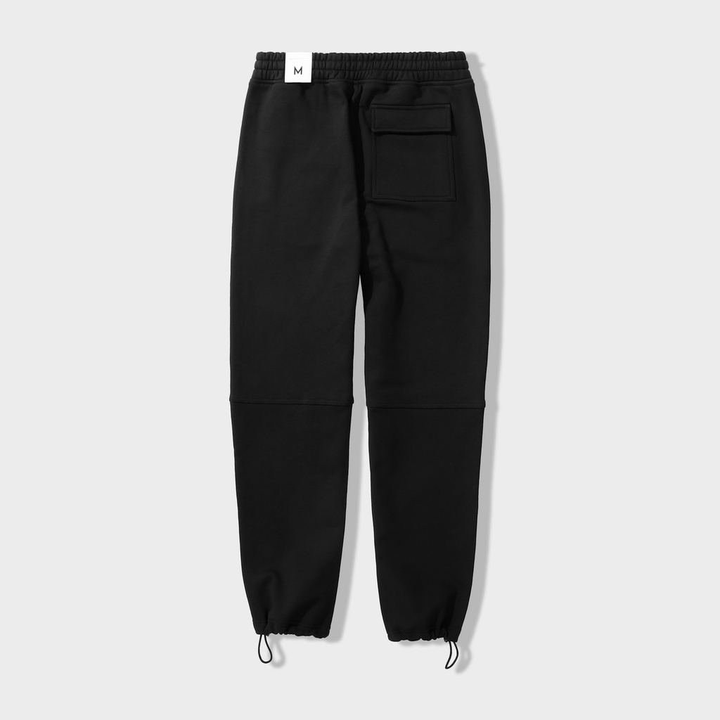 Quần Sweatpants jogger nam màu xanh đen ống xuông có dây rút unisex nỉ bông dày dặn.