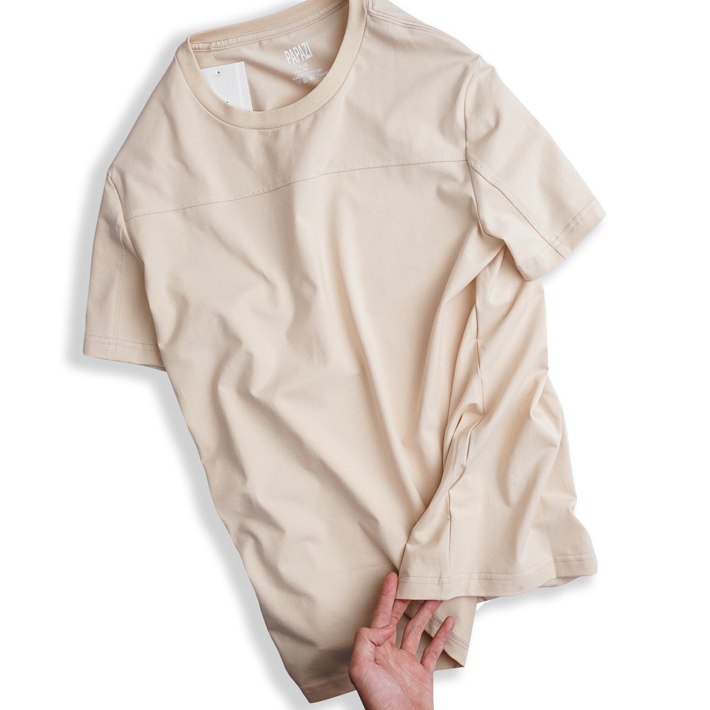 Áo thun kẻ ngang nam tay ngắn trơn 100% cotton, áo phông co gian cao cấp dáng rộng dễ phối | BigBuy360 - bigbuy360.vn