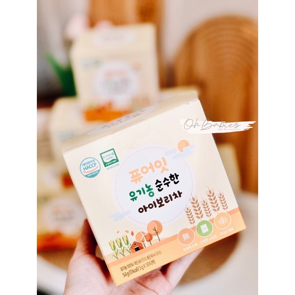Trà lúa mạch hữu cơ Naebro Hàn Quốc cho bé ăn dặm 5m+ [OH BABIES]