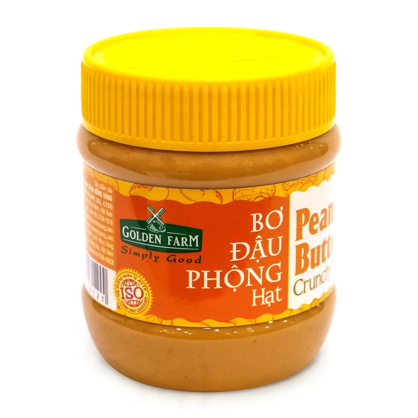 Bơ Đậu Phộng Hạt Golden Farm 340g