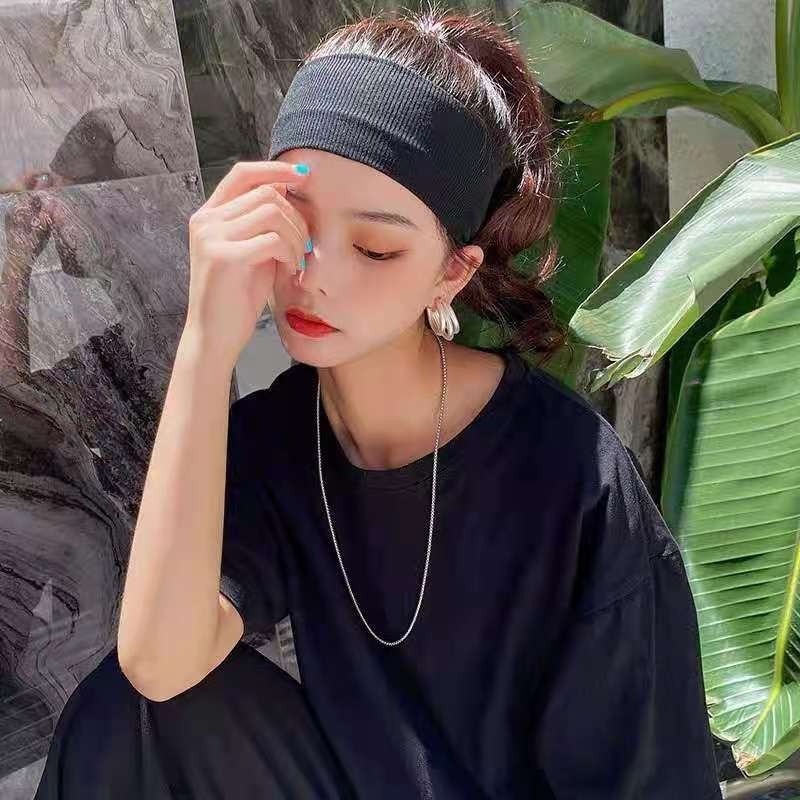 Băng Đô Thể Thao Dệt Kim Co Giãn Phong Cách Hàn Quốc Cho Nam Nữ