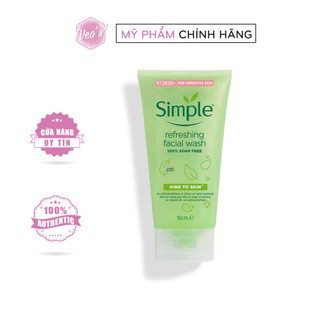 Sữa rửa mặt Refreshing/Moisturising Simple 150ml