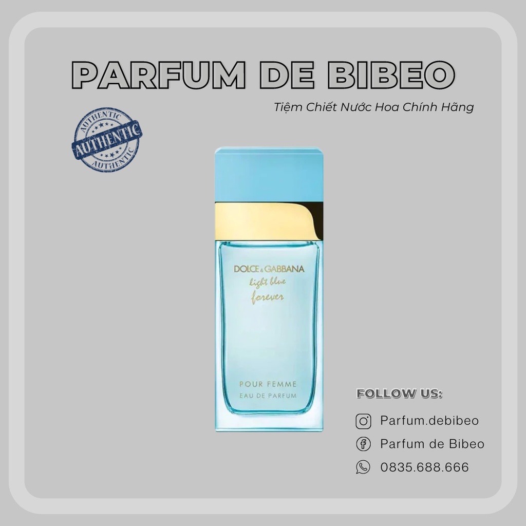 Parfum de Bibeo-Nước hoa thử DG Light Blue Forever Women