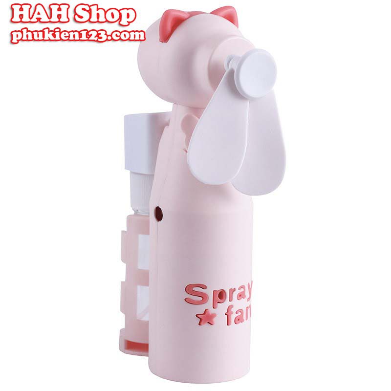 QUẠT MINI CẦM TAY PHUN SƯƠNG ĐIỀU HÒA MÁT LẠNH HÌNH THÚ DỄ THƯƠNG
