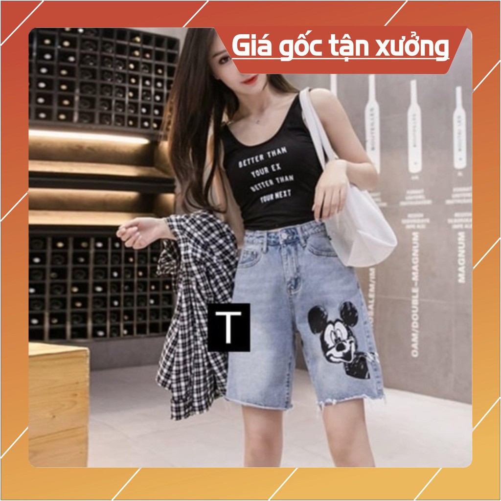 Quần bò lưng in mich ki cười TT12