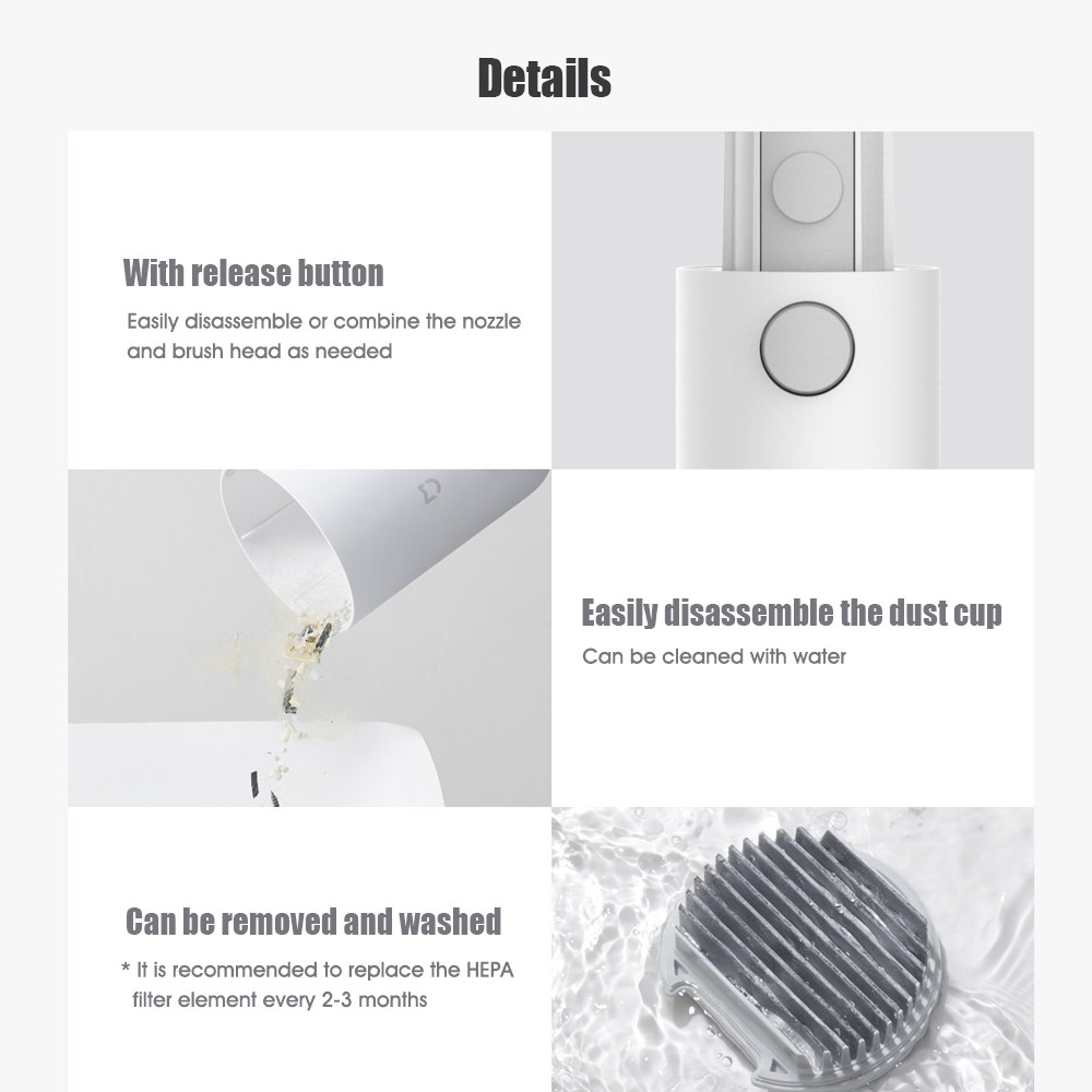 Máy hút bụi không dây cầm tay Xiaomi Mijia Wireless Vacuum Cleaner Lite 17000Pa 0.5L