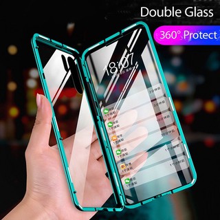 Ốp điện thoại hai mặt kim loại từ tính 360 độ cho samsung galaxy s8 s8+ s9 s9+ s10 s10+ s10e note9 note8 s20 s20+ s20ulra° bảo vệ vỏ
