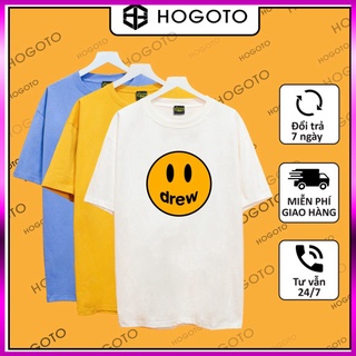 Áo phông drew nữ form rộng tay lỡ unisex, áo thun drew nữ form rộng tay lỡ unisex cotton Atin121 freeship