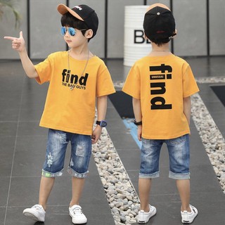 Áo thun bé trai cỡ đại FIND sành điệu 16-45kg