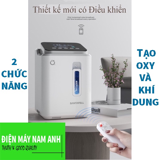Máy tạo Oxy gia đình SANTAFELL 7 lít, có chức năng tạo Khí dung, thương hiệu pháp