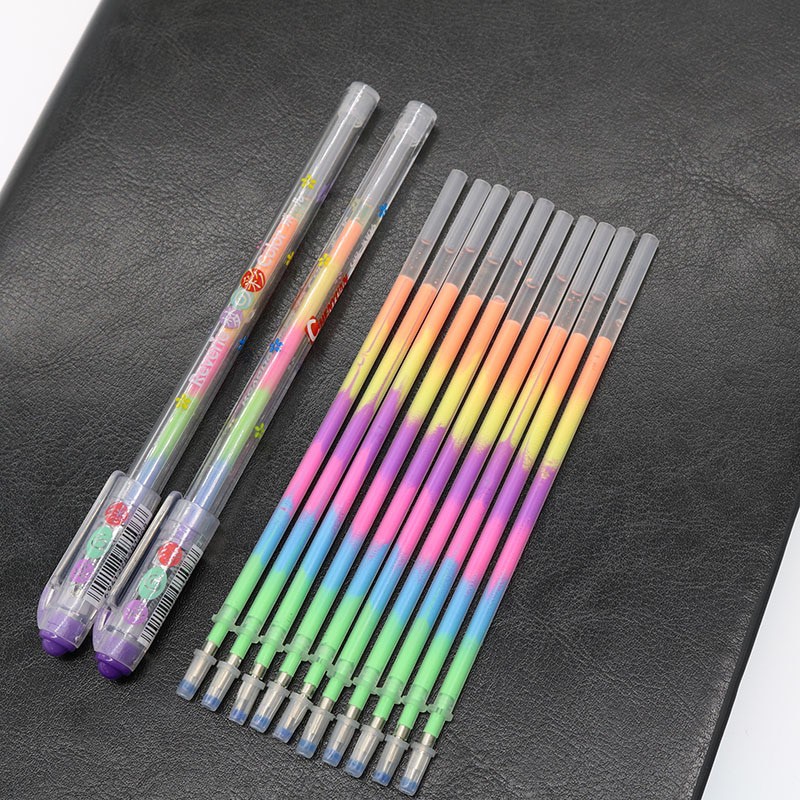 Ruột bút gel cầu vồng (nhiều màu) highligh trang trí sổ/scrapbook
