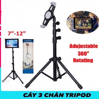 Chân đở iPad cao cấp Tripod Stand 3 chân + giá đở xịn