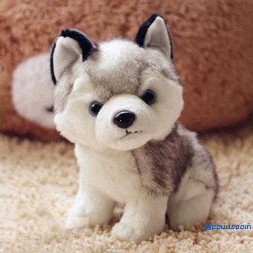 Đồ chơi thú nhồi bông kiểu dáng chú chó husky 18cm dễ thương