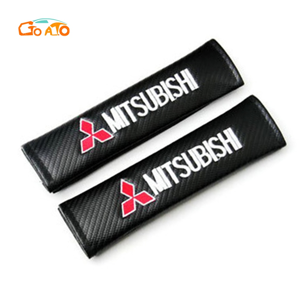 GTIOATO Sợi Carbon ChốT CàI DâY An ToàN Xe Ô Tô BọC DâY An ToàN Xe HơI DâY Đai An ToàN Ô Tô Đệm Bọc Dây Đai An Toàn Xe Hơi Phụ KiệN Ô Tô Cho Mitsubishi L300 L200 Xpander Cross Outlander Attrage Xpander Lancer Space Star Mirage Mirage