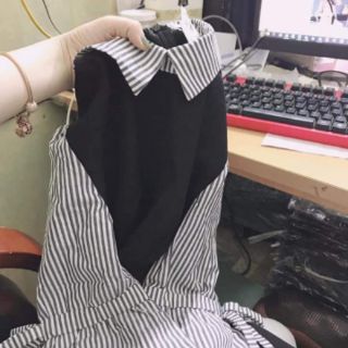 Váy tay phối sơ mi VNXK