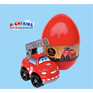 Đồ chơi mô hình, quả trứng khủng long - trứng ô tô lắp ghép xe cứu hỏa vijago
