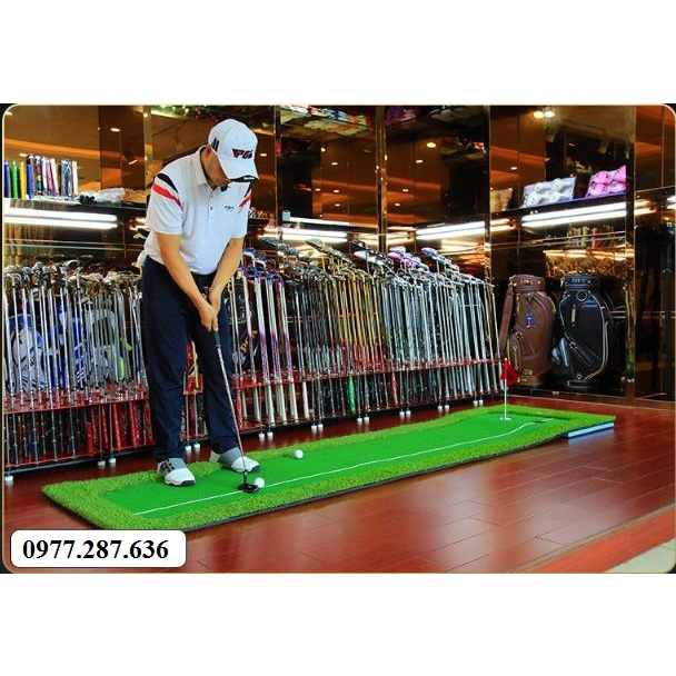 Thảm golf tập Putter PGM trong nhà di động tiện lợi di chuyển luyện Swing gạt bóng TT011