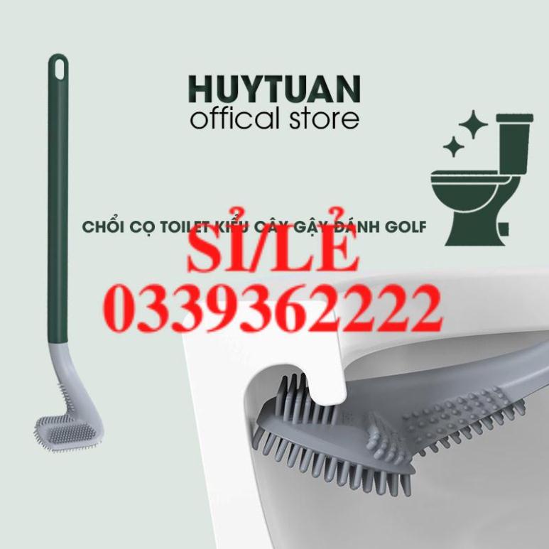 [ COCOLOVE ] Chổi cọ nhà vệ sinh bồn cầu toilet đầu silicon hình cây gậy đánh golf (CTS02)