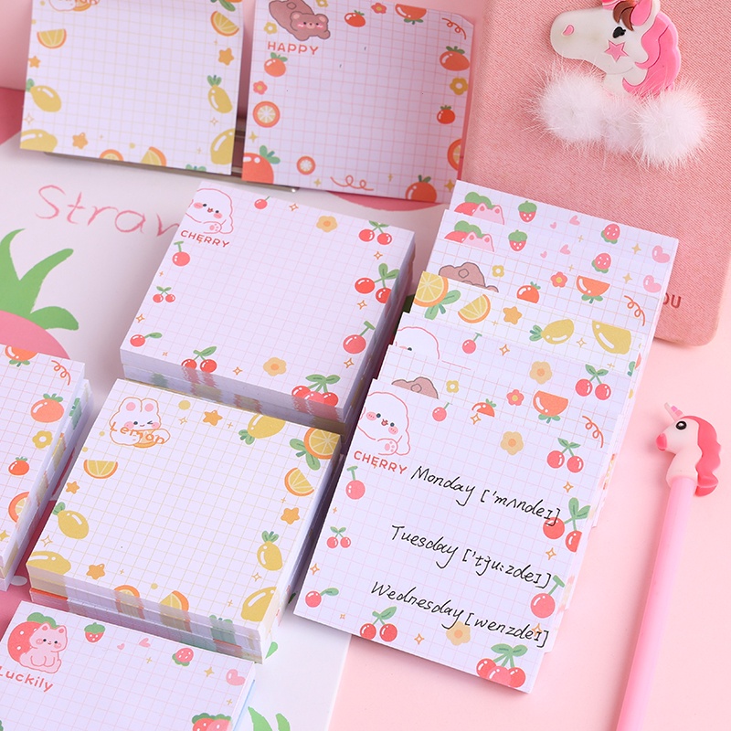 Set 80 tờ giấy ghi chú mini họa tiết động vật hoạt hình đáng yêu