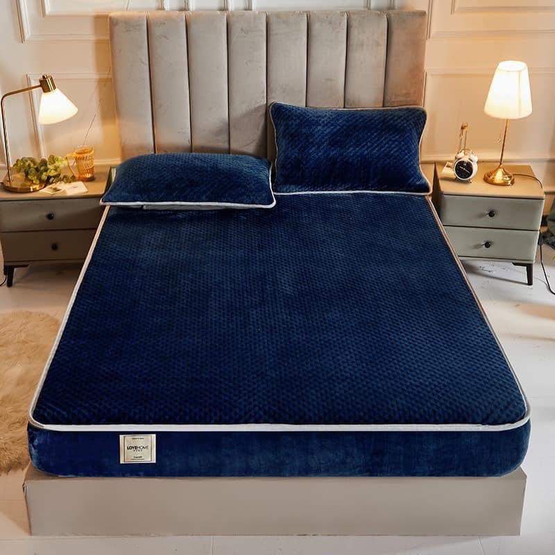 Ga gối nỉ nhung trần bông con ong cao cấp mềm mịn