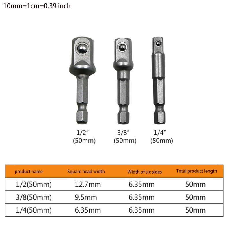 Bộ Đầu Chuyển Đổi Mũi Khoan 1 / 4 &quot;3 / 8&quot; 1 / 2 &quot;Chuyên Dụng