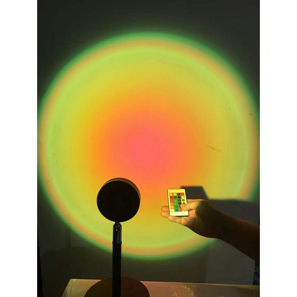 Đèn Chiếu Hoàng Hôn Sunset Light Tiktok Led 16 Màu Điều Khiển Remote